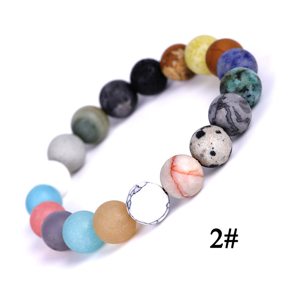 Wholesale Eight Planets Natural Stone Beads Bracelet